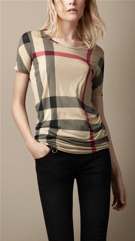 burberry woman tshirts|burberry plaid women's shirt.